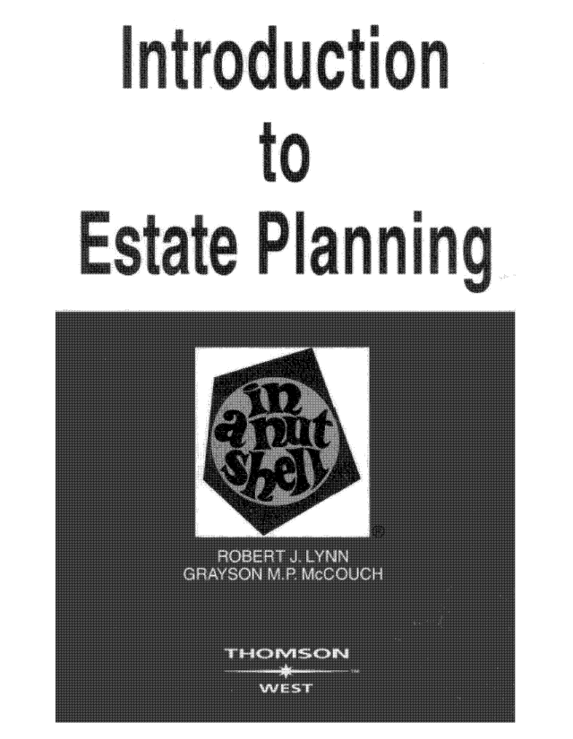 handle is hein.wacas/idnetpgns0001 and id is 1 raw text is:   Introduction
       to
Estate Planning


