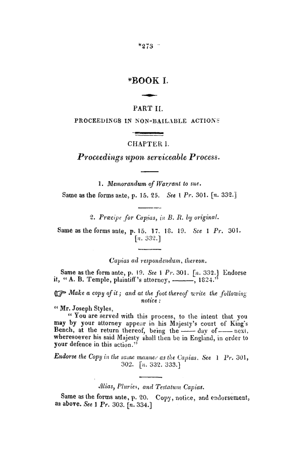 1 Collection Of The Forms And Entries Which Occur In Practice In