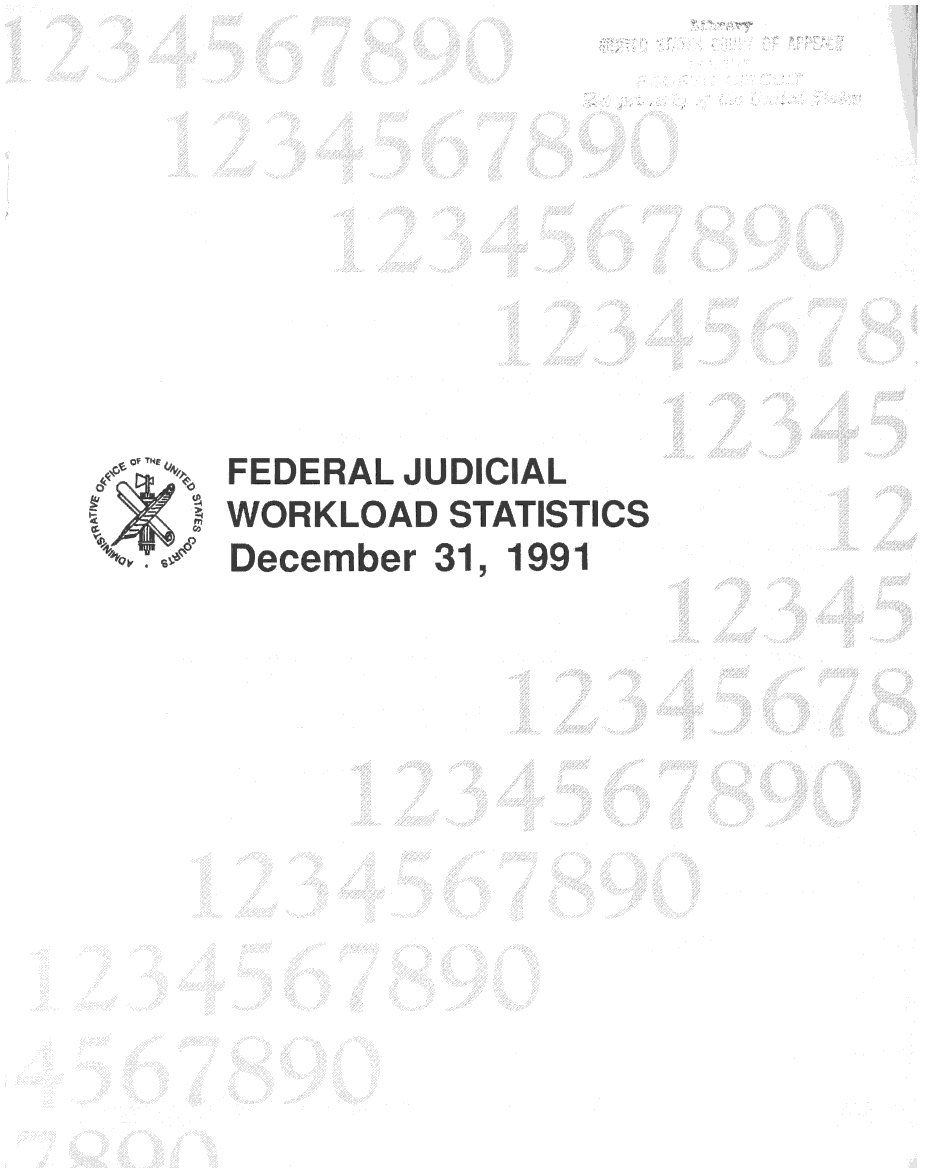 handle is hein.congcourts/fjucslosta1991 and id is 1 raw text is: FEDERAL JUDICIALWORKLOAD STA~ S~ICSDecember 31, 1991