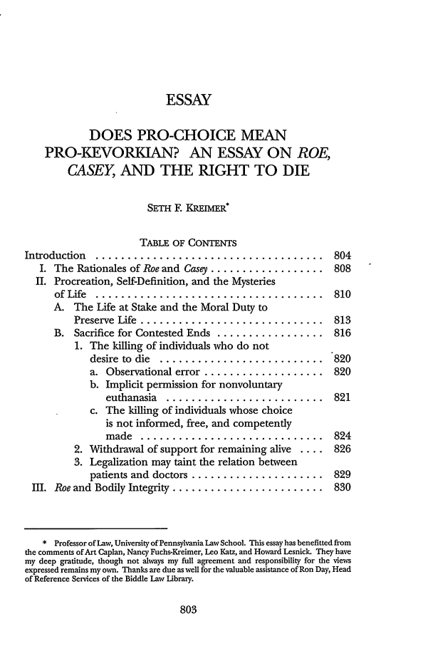 The right to die essay