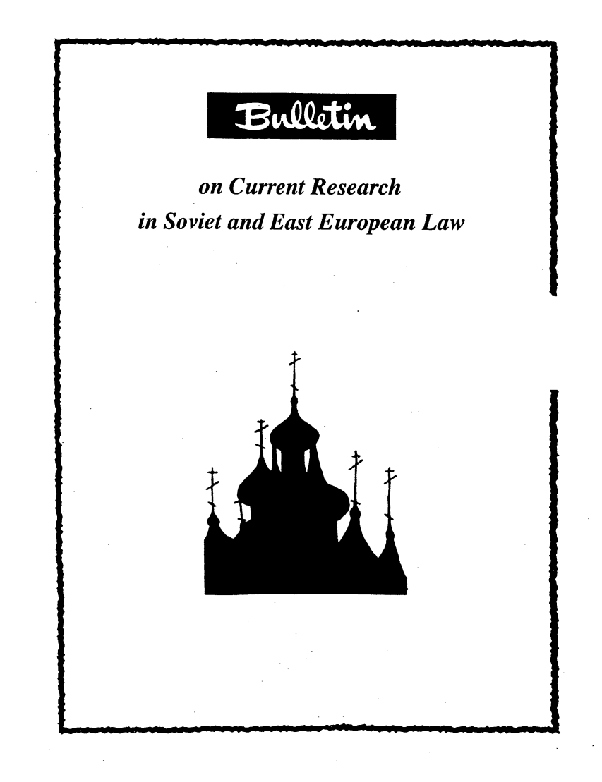 handle is hein.journals/bcresee40 and id is 1 raw text is: on Current Research
in Soviet and East European Law


