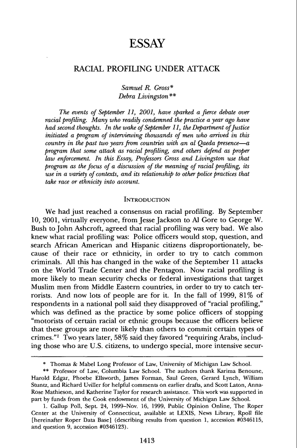 An Empirical Analysis of Racial Differences in Police Use of Force | NBER racial profiling research paper