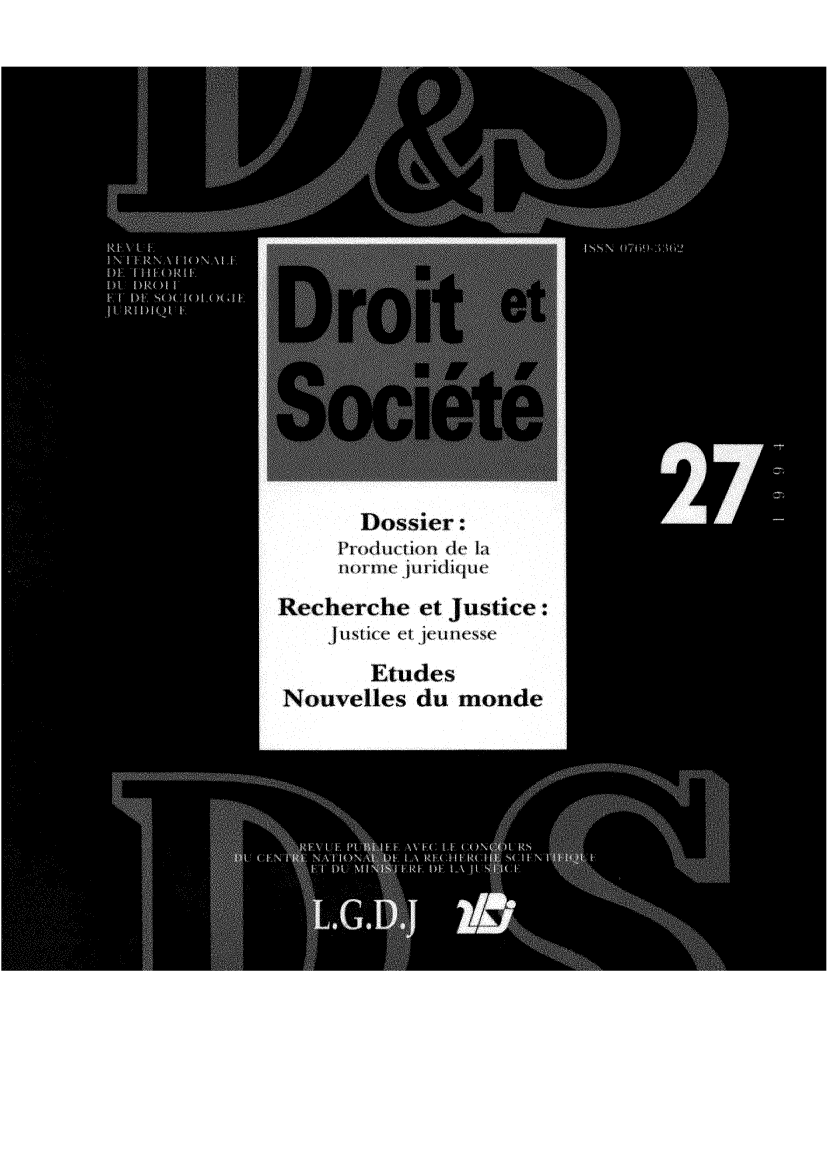 handle is hein.journals/droitsc27 and id is 1 raw text is: 



















      Dossier:

      HI nc m, iq
Recherche  et Justice:
    Justce etjtunesse
       Etudes
Nouvelles  du monde


