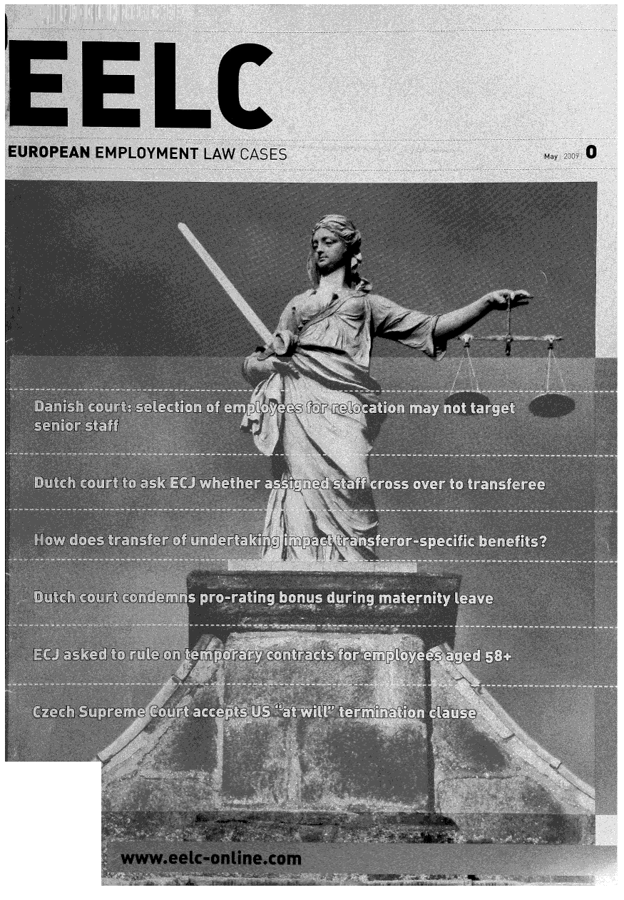 handle is hein.journals/eelc2009 and id is 1 raw text is: EUROPEAN EMPLOYMENT LAW CASES     Ma20      ip Z    I                 wc1      WWaek   a0 neC-