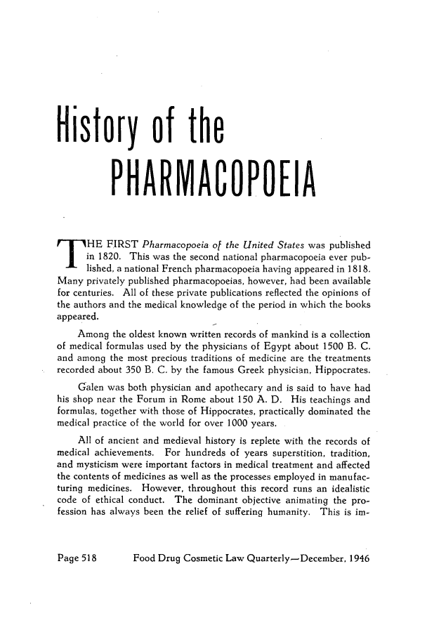 history of pharmacopoeia assignment pdf