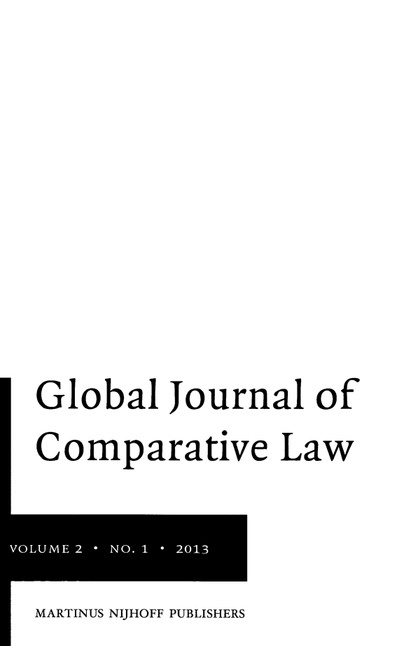handle is hein.journals/glojoucl2 and id is 1 raw text is: Global Journal ofComparative LawMARTINUS NIJHOFF PUBLISHERS