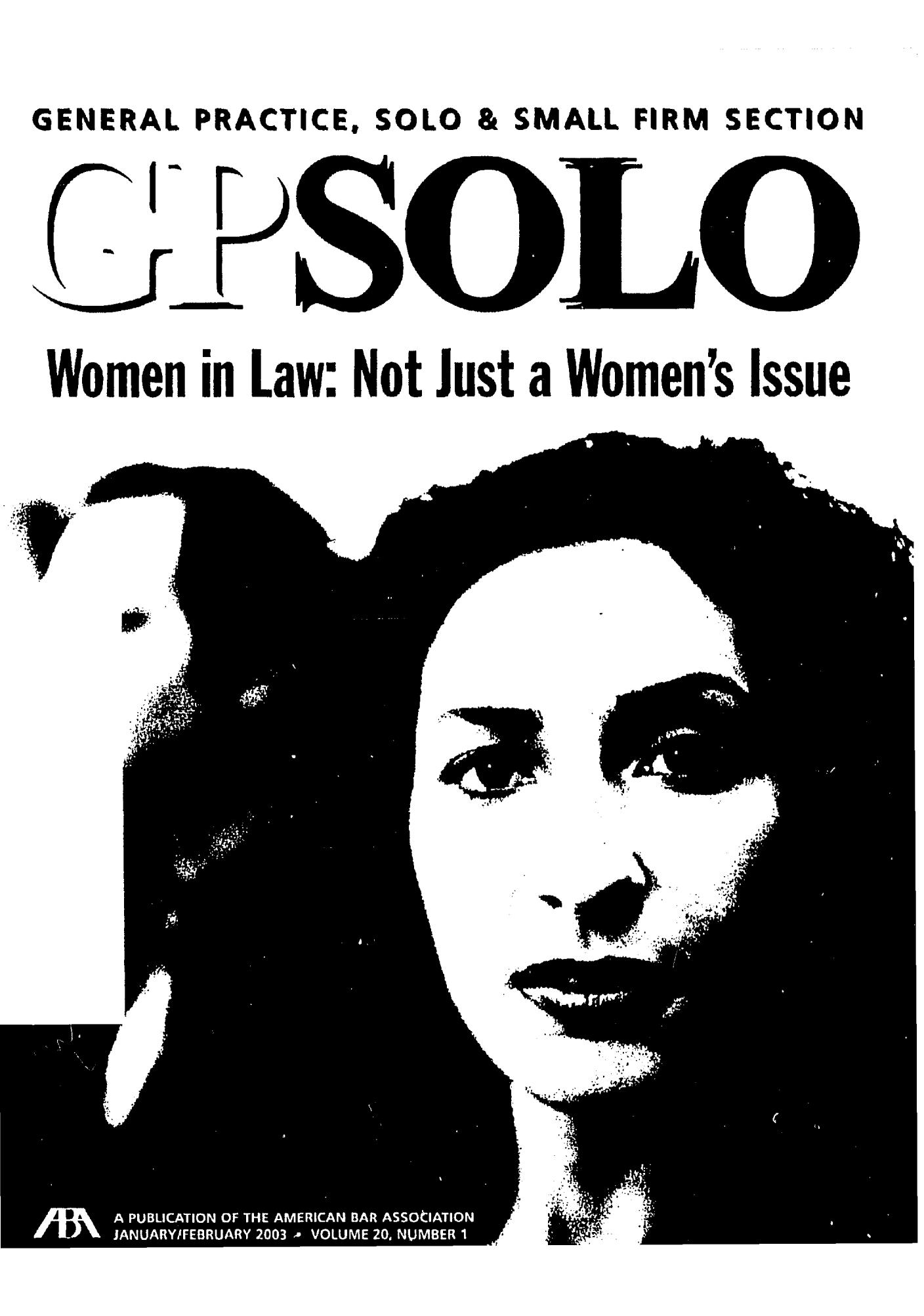 handle is hein.journals/gpsolo20 and id is 1 raw text is: GENERAL PRACTICE, SOLO & SMALL FIRM SECTIONWomen in Law: Not Just a Women's Issue
