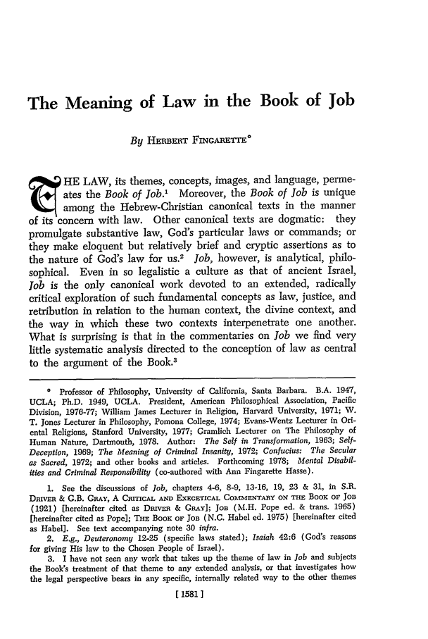 The Meaning Of Law In The Book Of Job Religion And The Law