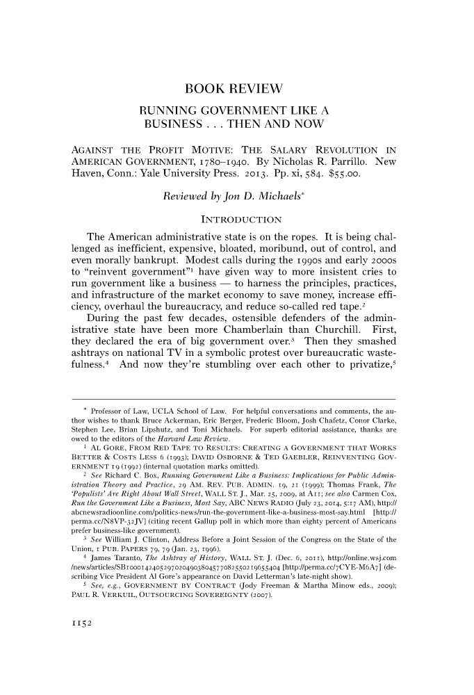 Running Government Like A Business Then And Now Book