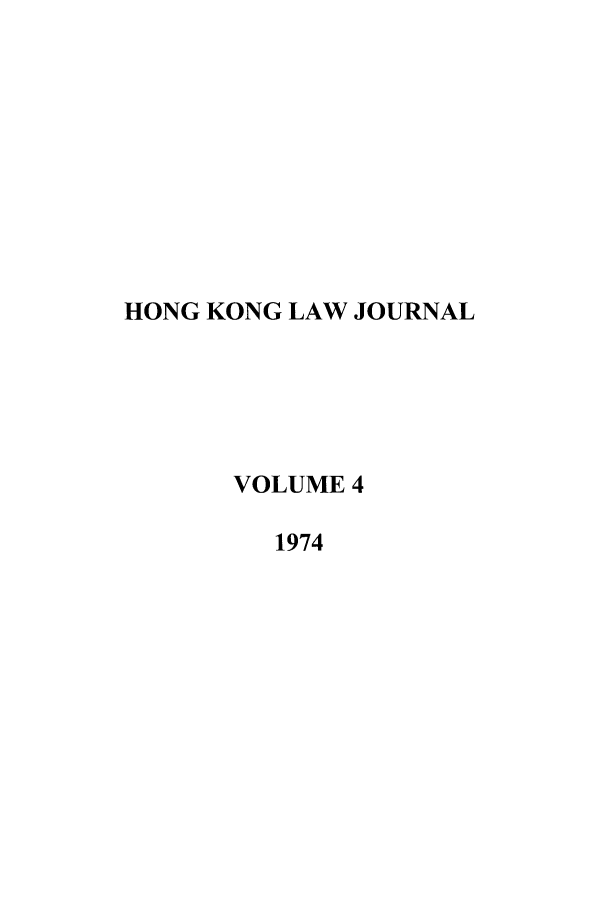 handle is hein.journals/honkon4 and id is 1 raw text is: HONG KONG LAW JOURNALVOLUME 41974