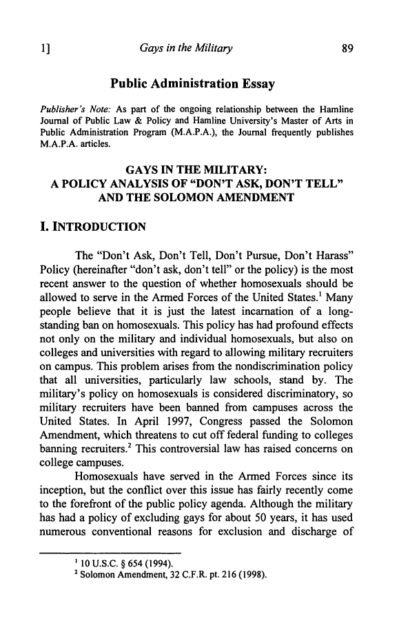 Gays in the Military - Words | Bartleby gays in the military essay