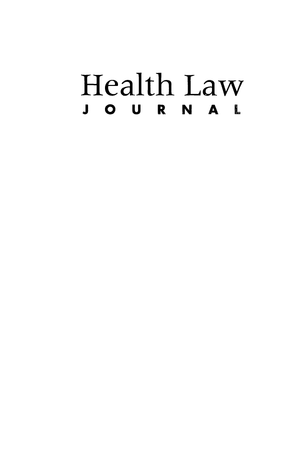 handle is hein.journals/hthlj16 and id is 1 raw text is: Health LawJ 0 U R N A L