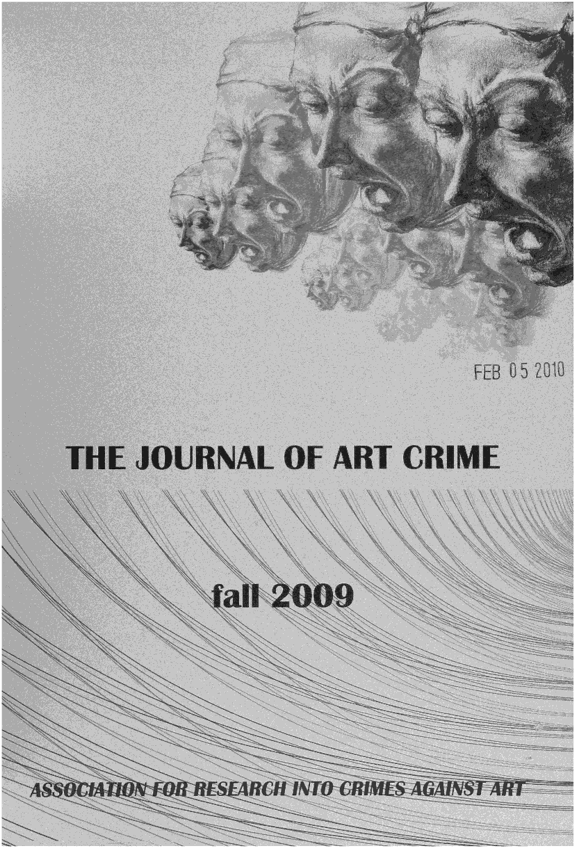 handle is hein.journals/jartcrim2 and id is 1 raw text is: 




















































I'l JOURNAL OF ART CRIE








        09,   \1











        tN


