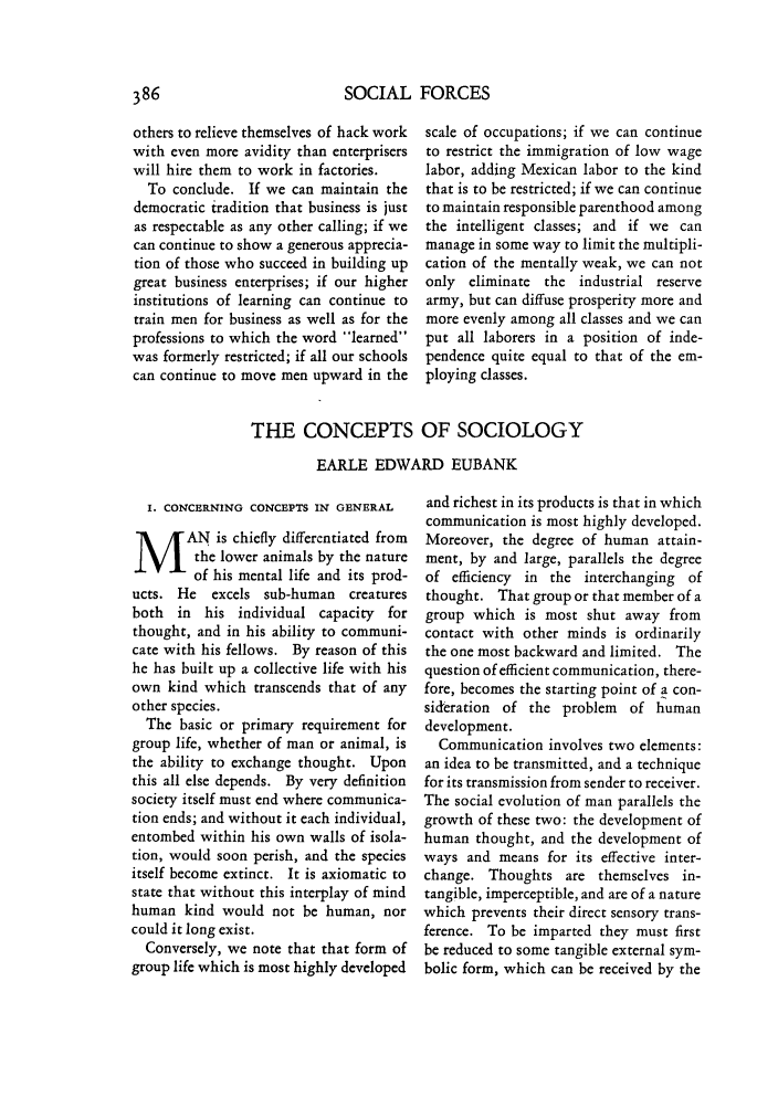 The Concepts of Sociology 5 Social Forces 19261927
