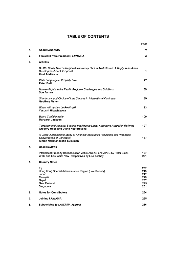 Lawasia Journal V 2005