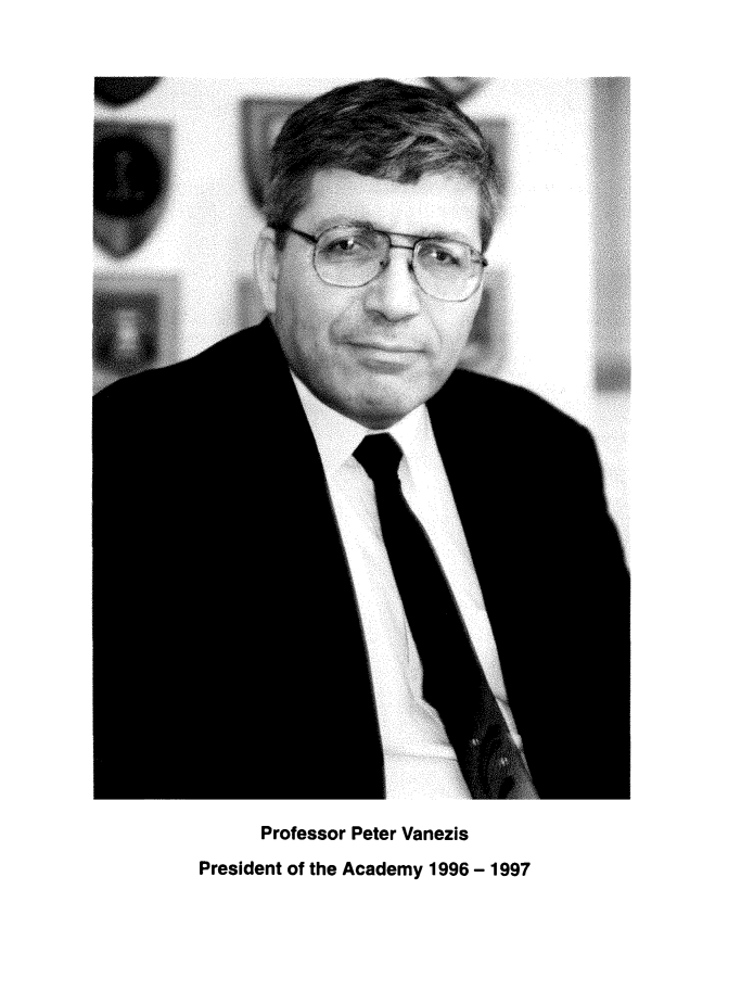 handle is hein.journals/mdsclw37 and id is 1 raw text is: 






































      Professor Peter Vanezis
President of the Academy 1996 - 1997


