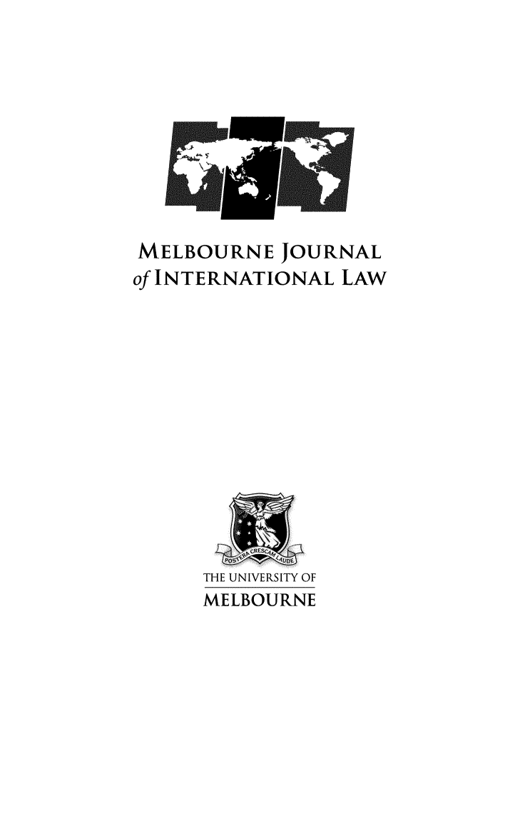 handle is hein.journals/meljil18 and id is 1 raw text is: MELBOURNE   JOURNALof INTERNATIONAL LAWTHE UNIVERSITY OFMELBOURNEA