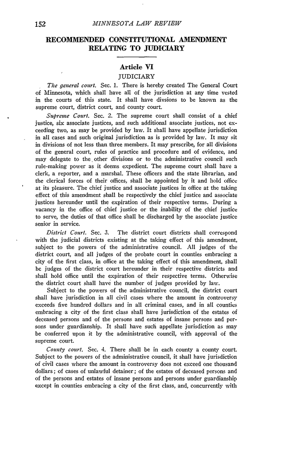 Recommended Constitutional Amendment Relating To Judiciary Bench