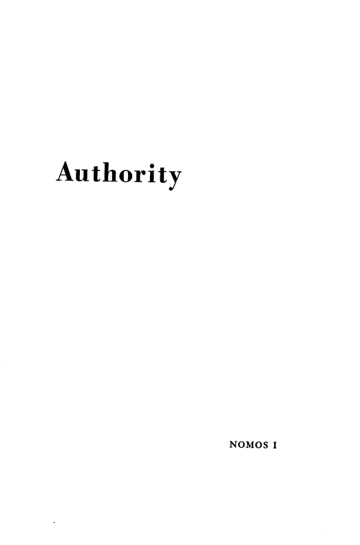 handle is hein.journals/nomos1 and id is 1 raw text is: AuthorityNOMOS I
