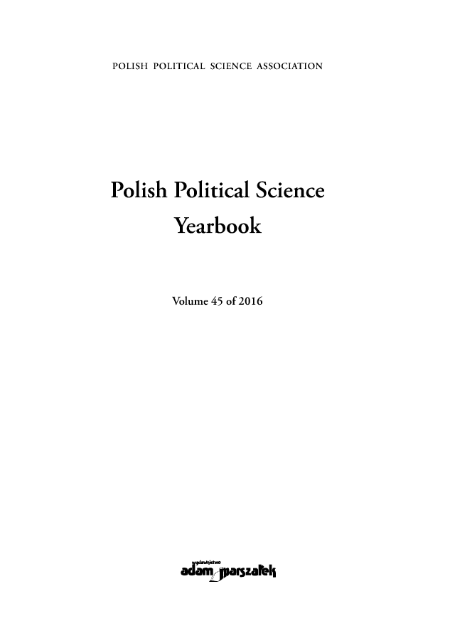 handle is hein.journals/ppsy41 and id is 1 raw text is: 

POLISH POLITICAL SCIENCE ASSOCIATION


Polish  Political  Science

        Yearbook



        Volume 45 of 2016













        adajnrSzalebl



