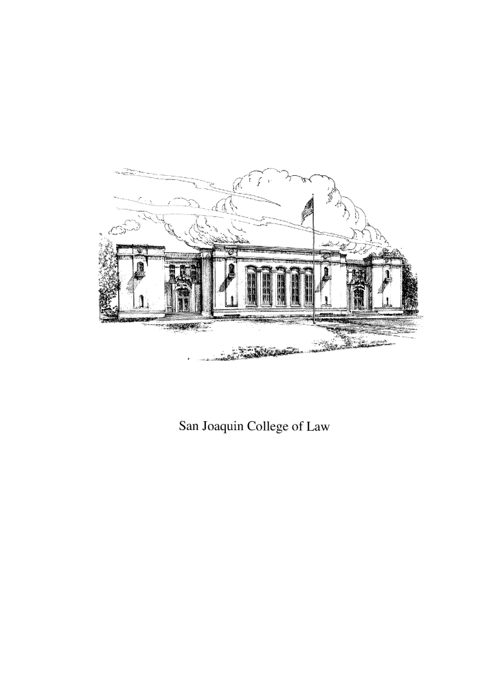handle is hein.journals/sjlar24 and id is 1 raw text is: 




























San Joaquin College of Law


