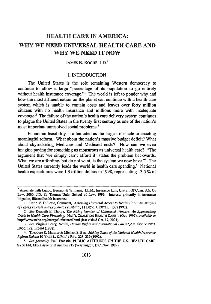 The Importance Of Universal Healthcare In The United States The Importance Of Universal Healthcare In The United States