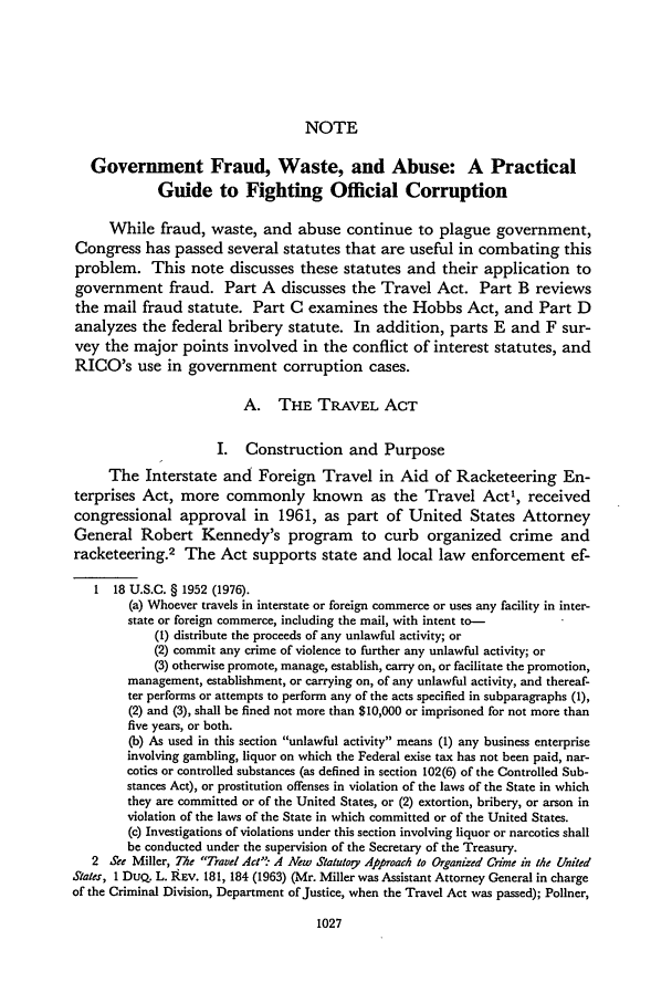 Federal Gambling Statute Federal Gambling Statute