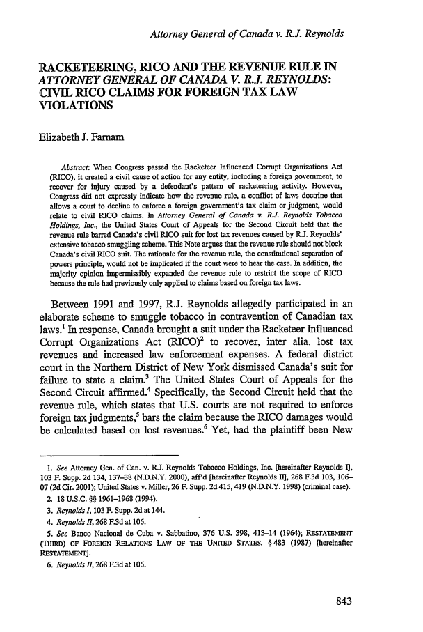 Racketeering, RICO and the Revenue Rule in Attorney ...