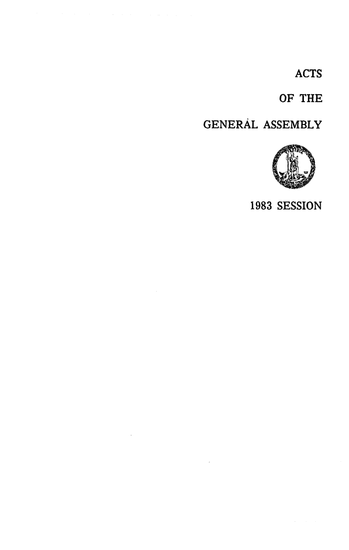 handle is hein.ssl/ssva0092 and id is 1 raw text is: ACTSOF THEGENERAL ASSEMBLY1983 SESSION